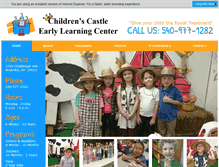 Tablet Screenshot of childrenscastleearlylearningcenter.com